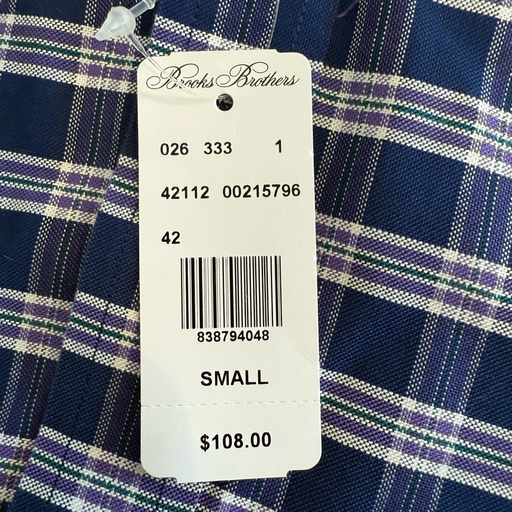 Brooks Brothers Men's Blue Checkered Shirt - Picture 2 of 6